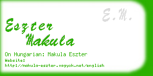 eszter makula business card